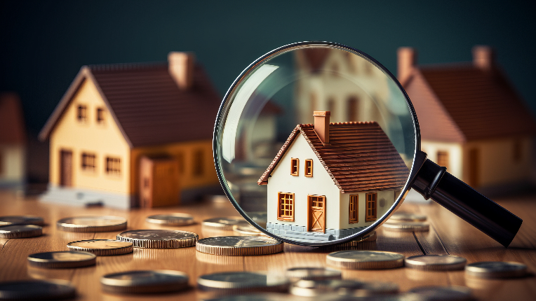 Picture of house under a magnifying glass