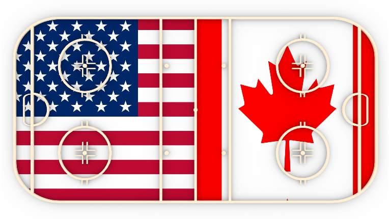 US flag beside CAD flag
